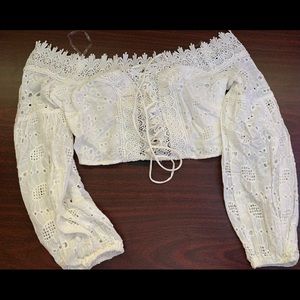 NWT Fashion nova Anastasia Crop Top - Off White